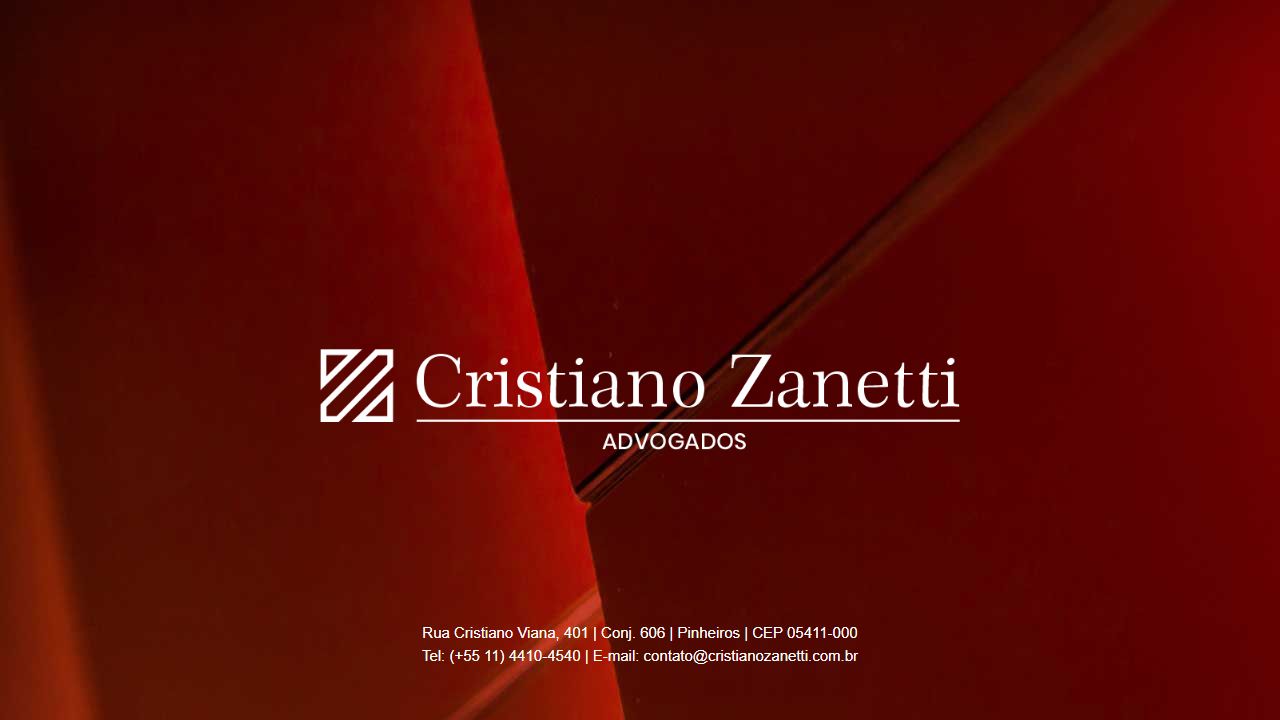 Página inicial do site Cristiano Zanetti